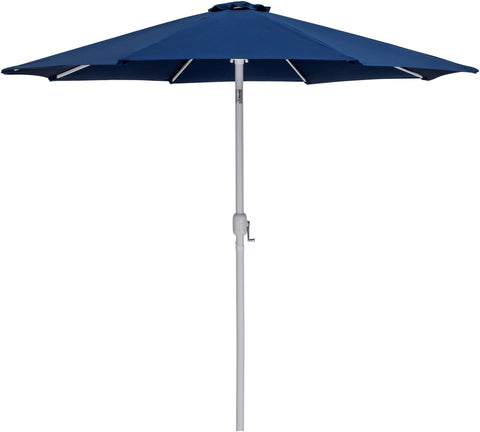 Arden Navy Water Resistant Fabric And Aluminum Patio Umbrella with Base Set (Style 10)