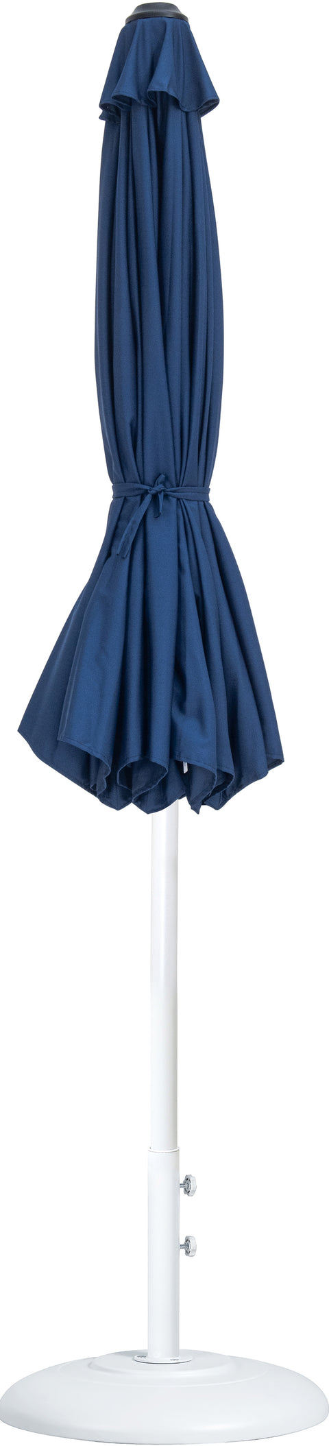 Arden Navy Water Resistant Fabric And Aluminum Patio Umbrella with Base Set (Style 12)