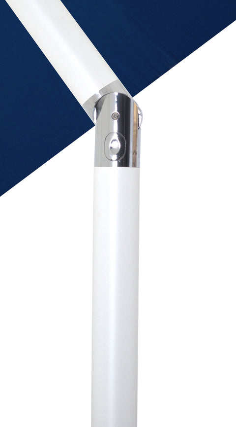 Arden Navy Water Resistant Fabric And Aluminum Patio Umbrella with Base Set (Style 12)