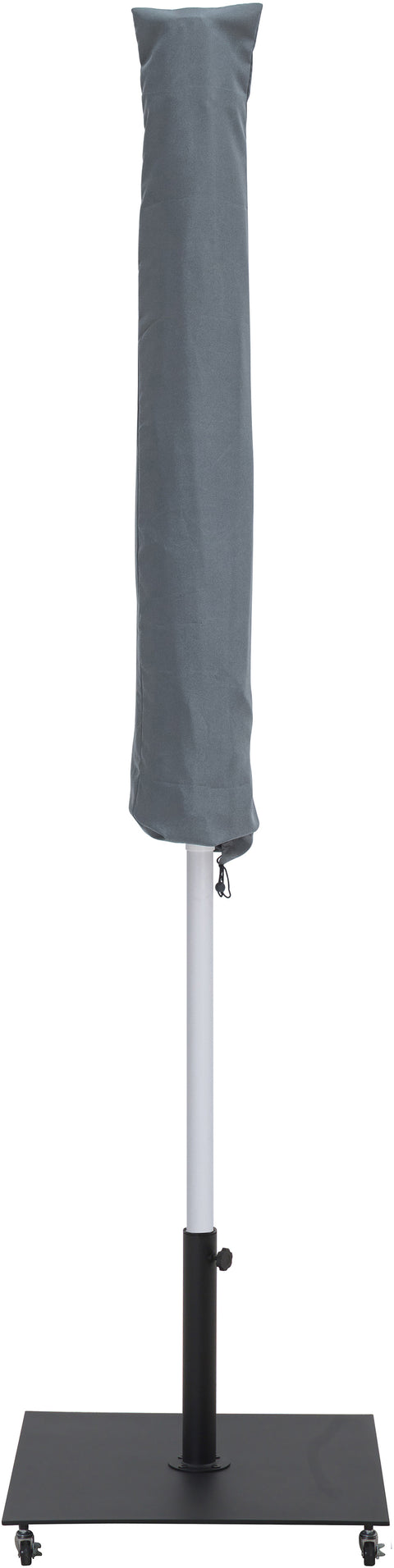 Arden White Water Resistant Fabric And Aluminum Patio Umbrella with Base Set (Style 7)