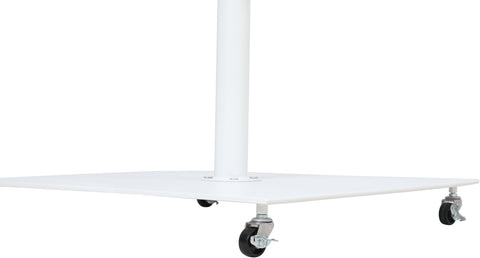 Arden White Water Resistant Fabric And Aluminum Patio Umbrella with Base Set (Style 9)