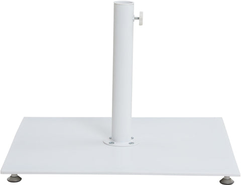 Arden White Water Resistant Fabric And Aluminum Patio Umbrella with Base Set (Style 9)