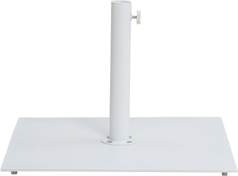 Arden White Water Resistant Fabric And Aluminum Patio Umbrella with Base Set (Style 9)
