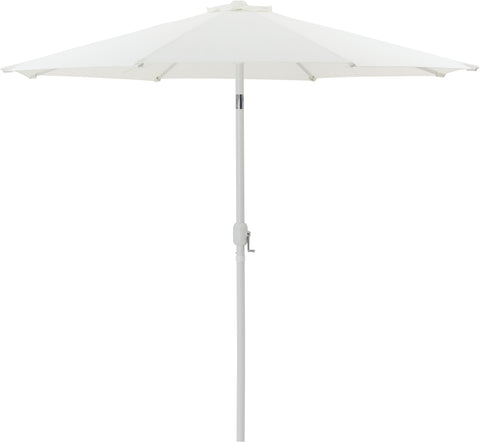 Arden White Water Resistant Fabric And Aluminum Patio Umbrella with Base Set (Style 10)