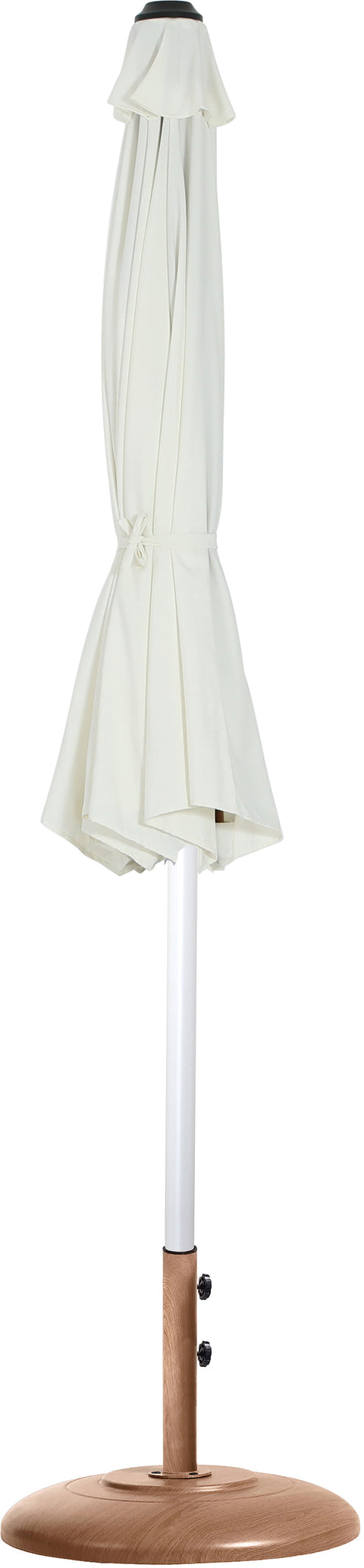 Arden White Water Resistant Fabric And Aluminum Patio Umbrella with Base Set (Style 11)