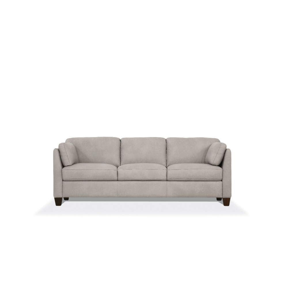 damien sofa, dusty white leather