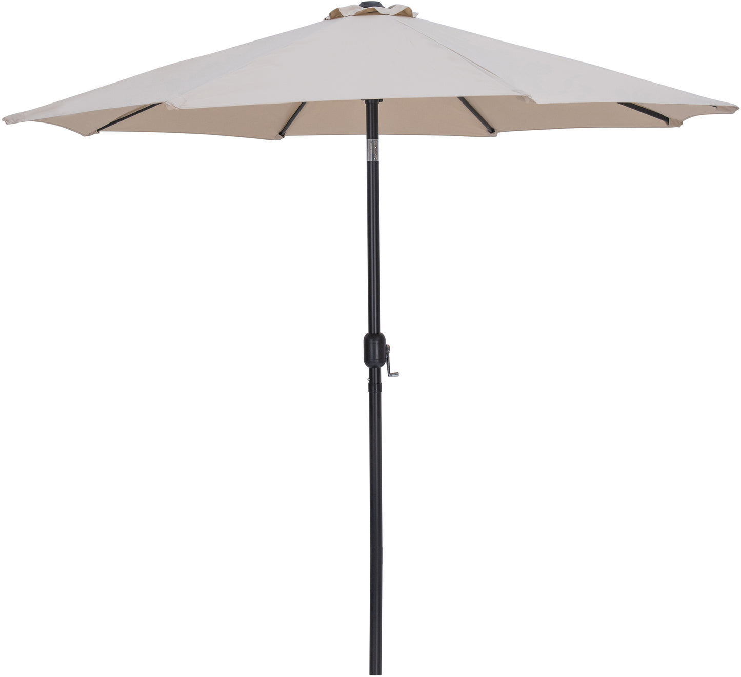 farrah beige fabric / teak aluminum patio umbrella with base sets