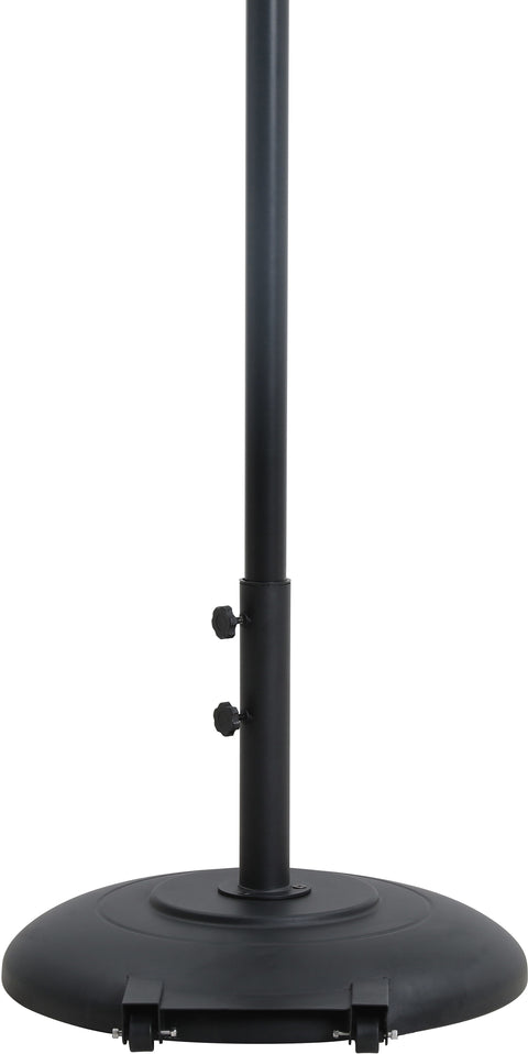 Arden Black Water Resistant Fabric And Aluminum Patio Umbrella with Base Set (Style 16)