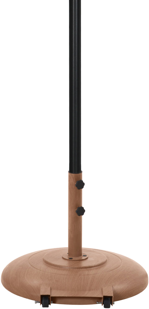 Arden Black Water Resistant Fabric And Aluminum Patio Umbrella with Base Set (Style 17)