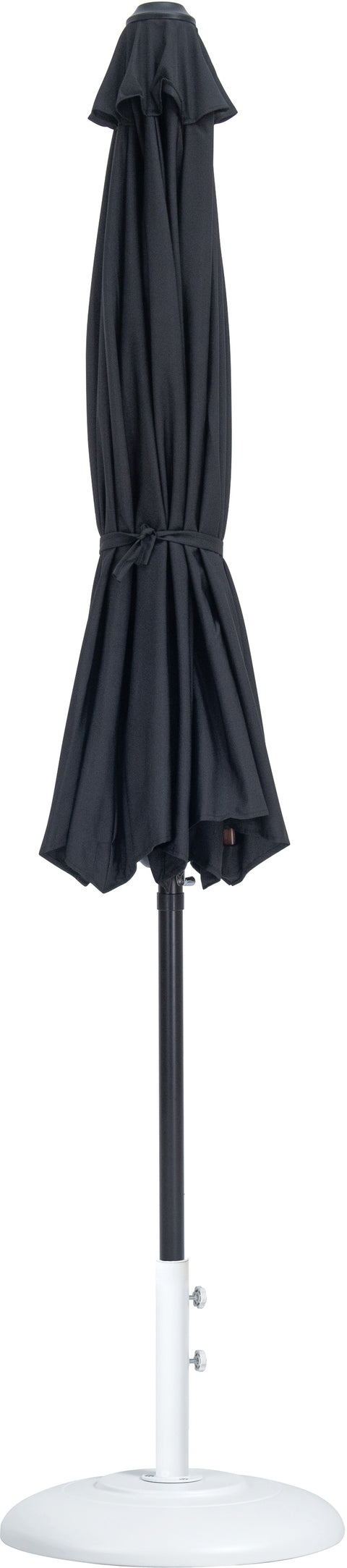 Arden Black Water Resistant Fabric And Aluminum Patio Umbrella with Base Set (Style 18)