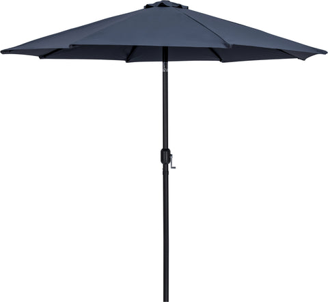 Arden Grey Water Resistant Fabric And Aluminum Patio Umbrella with Base Set (Style 7)