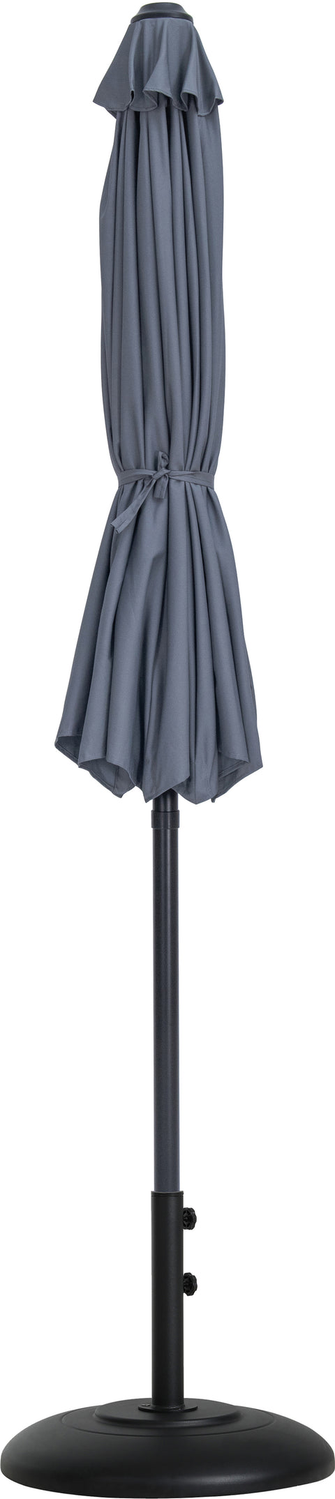 Arden Grey Water Resistant Fabric And Aluminum Patio Umbrella with Base Set (Style 10)