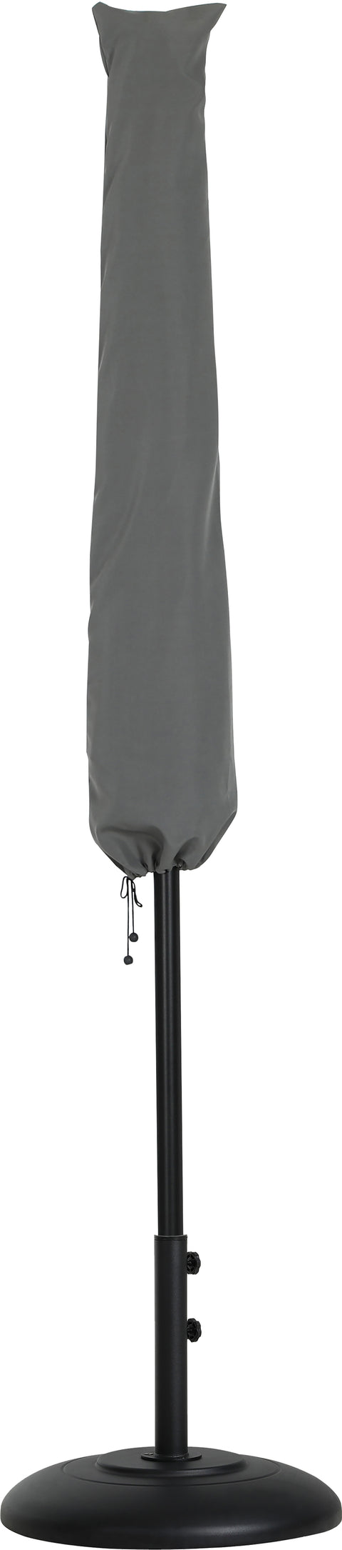 Arden Grey Water Resistant Fabric And Aluminum Patio Umbrella with Base Set (Style 10)