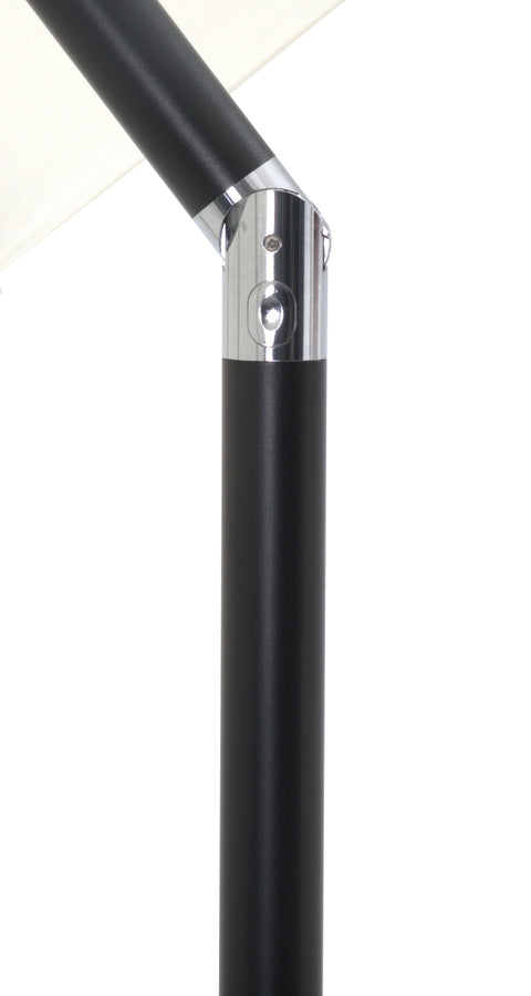 Arden Grey Water Resistant Fabric And Aluminum Patio Umbrella with Base Set (Style 12)