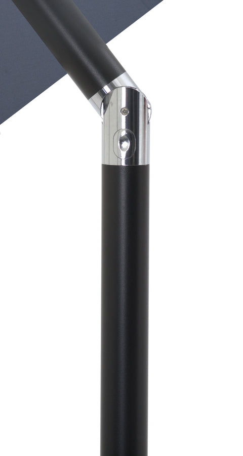 Arden Grey Water Resistant Fabric And Aluminum Patio Umbrella with Base Set (Style 12)