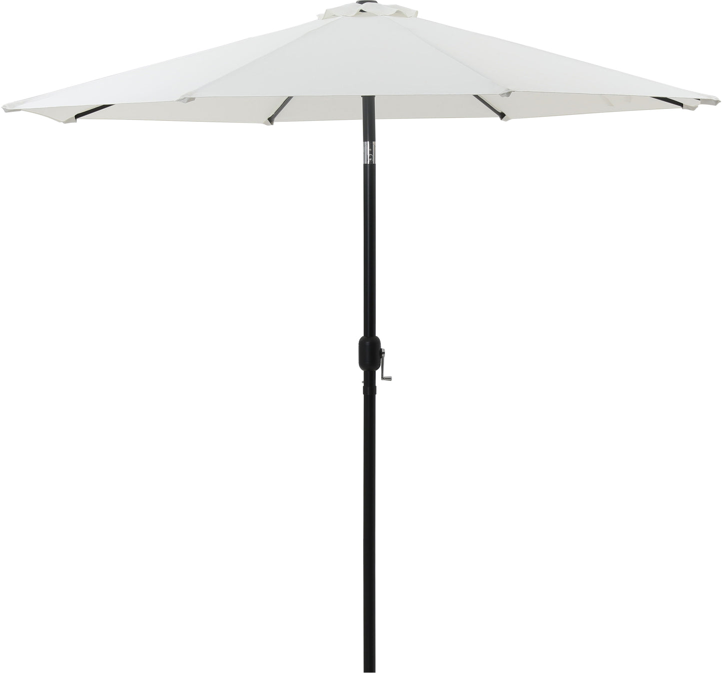 farrah white fabric / teak aluminum patio umbrella with base sets