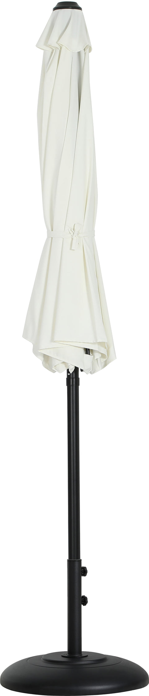 Arden White Water Resistant Fabric And Aluminum Patio Umbrella with Base Set (Style 16)