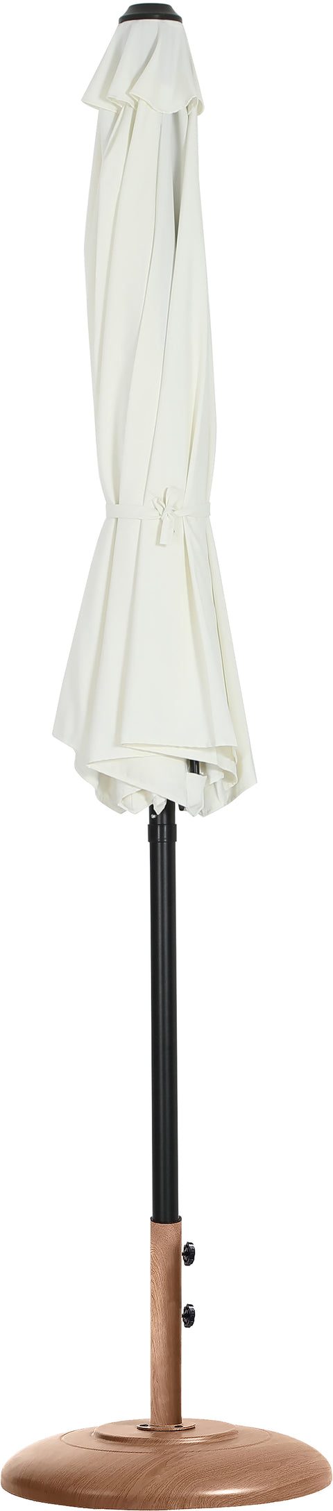 Arden White Water Resistant Fabric And Aluminum Patio Umbrella with Base Set (Style 17)