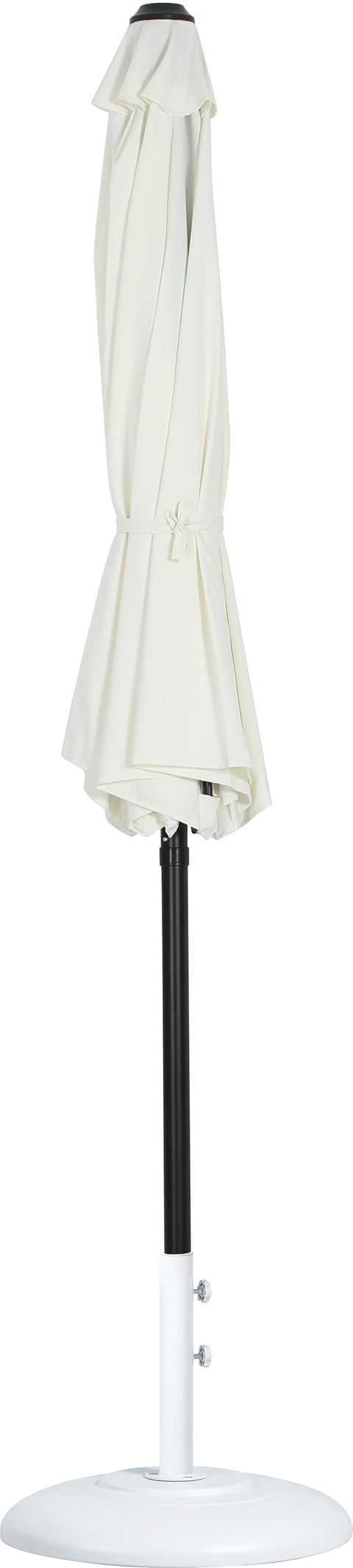 Arden White Water Resistant Fabric And Aluminum Patio Umbrella with Base Set (Style 18)