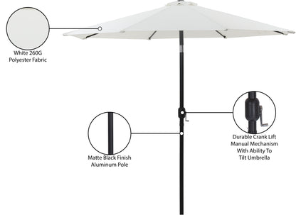 Farrah White Fabric Patio Umbrellas