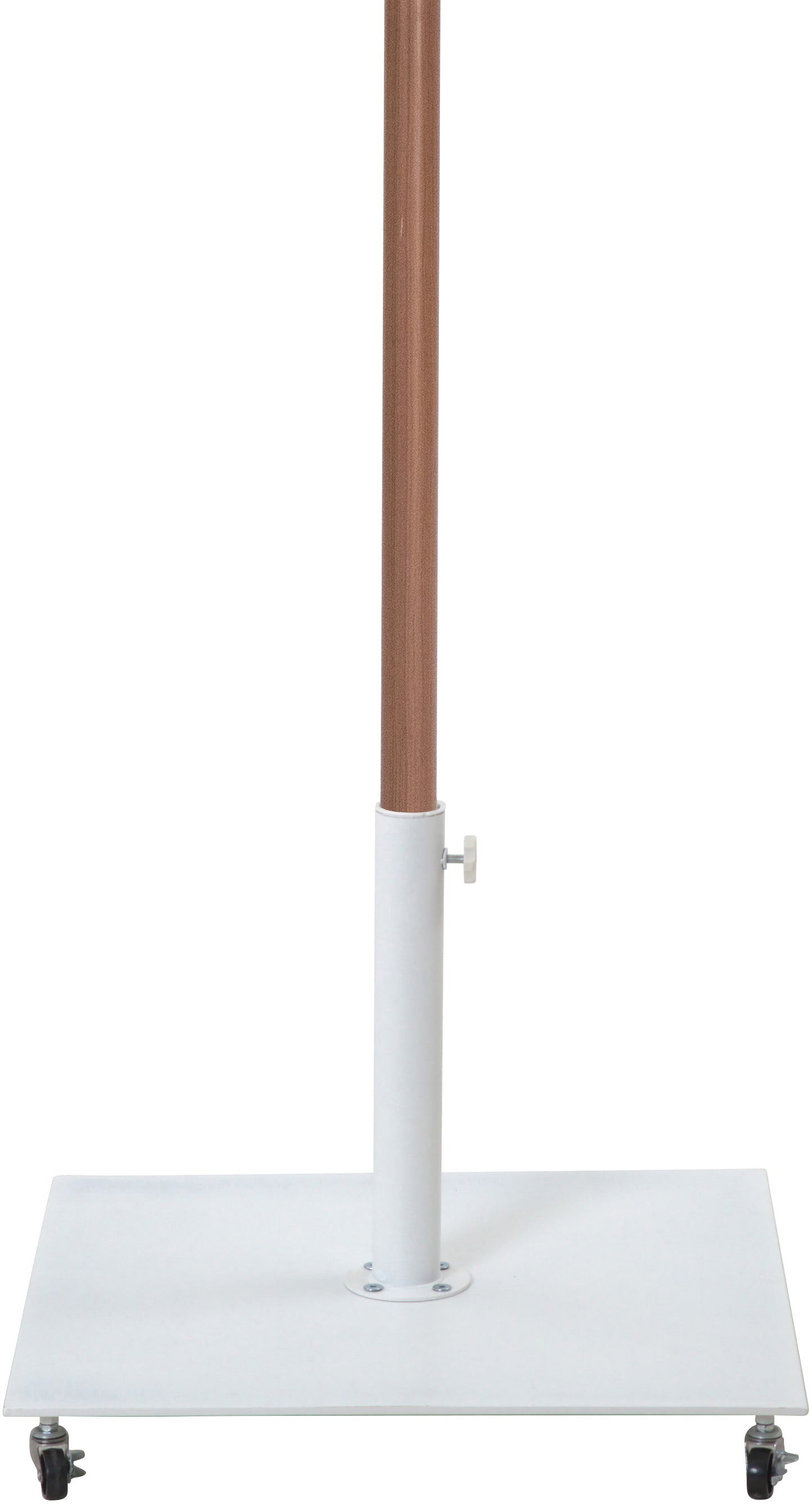 simba beige fabric with cream piping / matte white aluminum patio umbrella with base sets