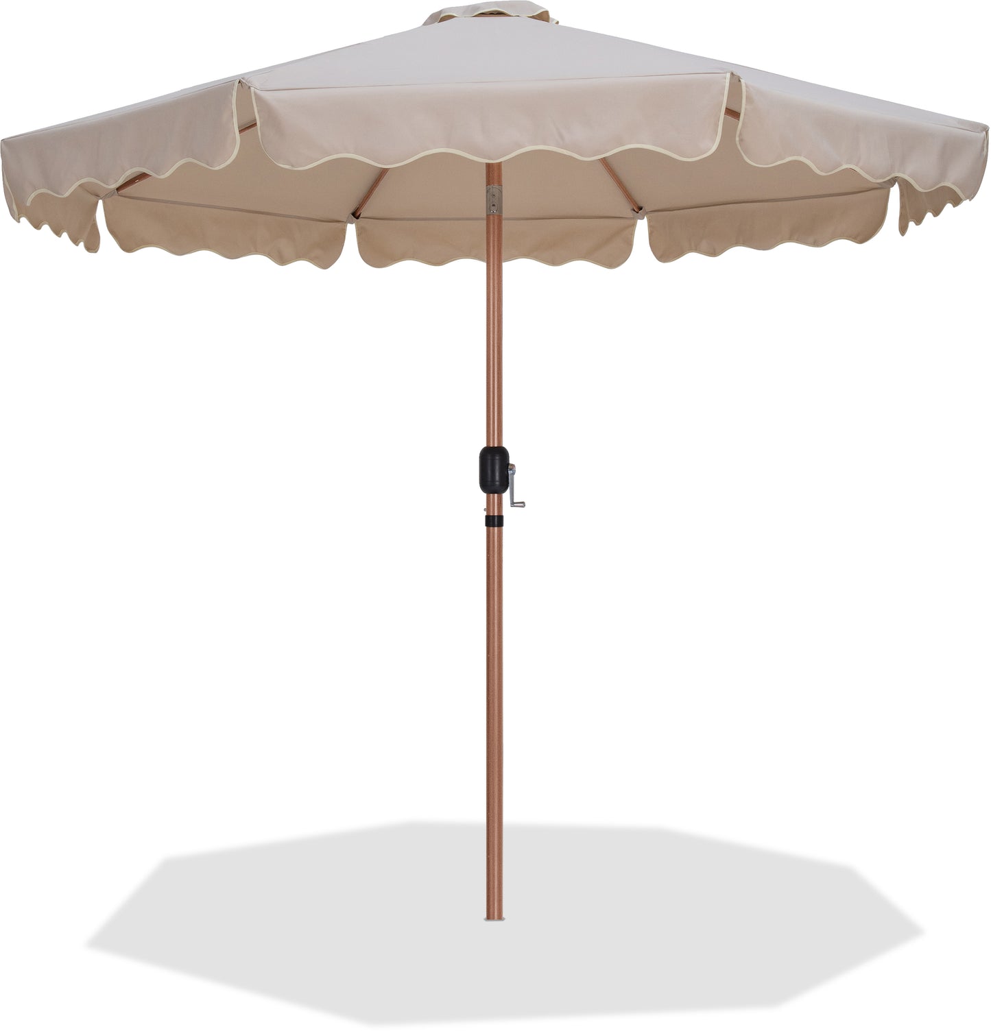 simba beige with cream piping fabric patio umbrellas