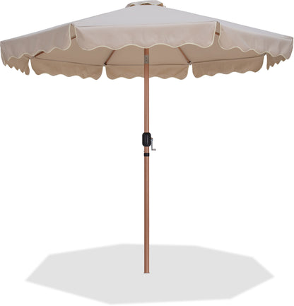 Simba Beige With Cream Piping Fabric Patio Umbrellas