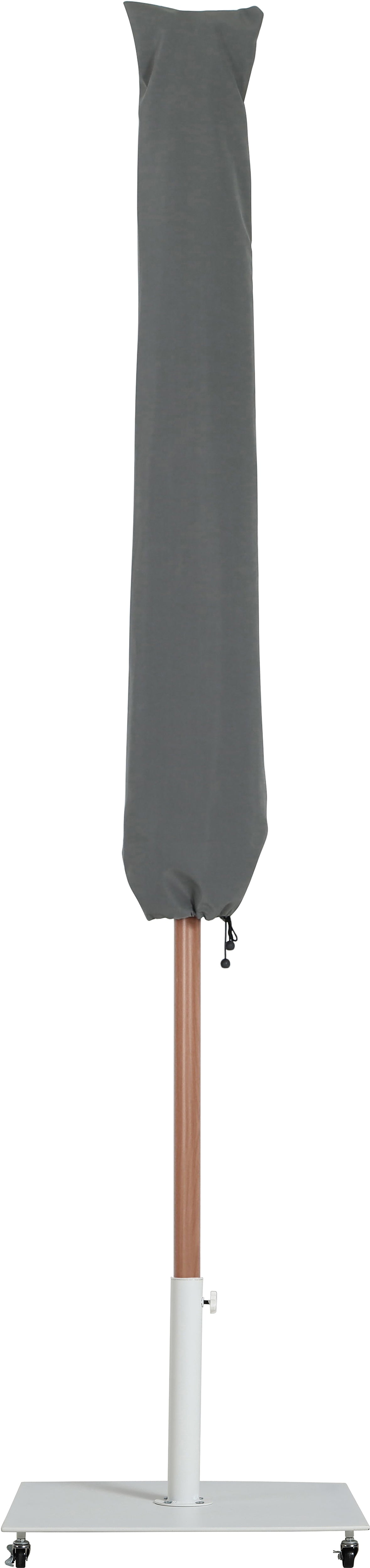 simba black fabric with cream piping / matte white aluminum patio umbrella with base sets