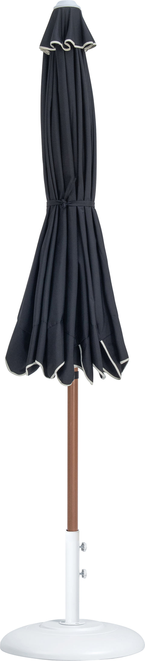 Nova Black Water Resistant Fabric And Aluminum Patio Umbrella with Base Set (Style 6)