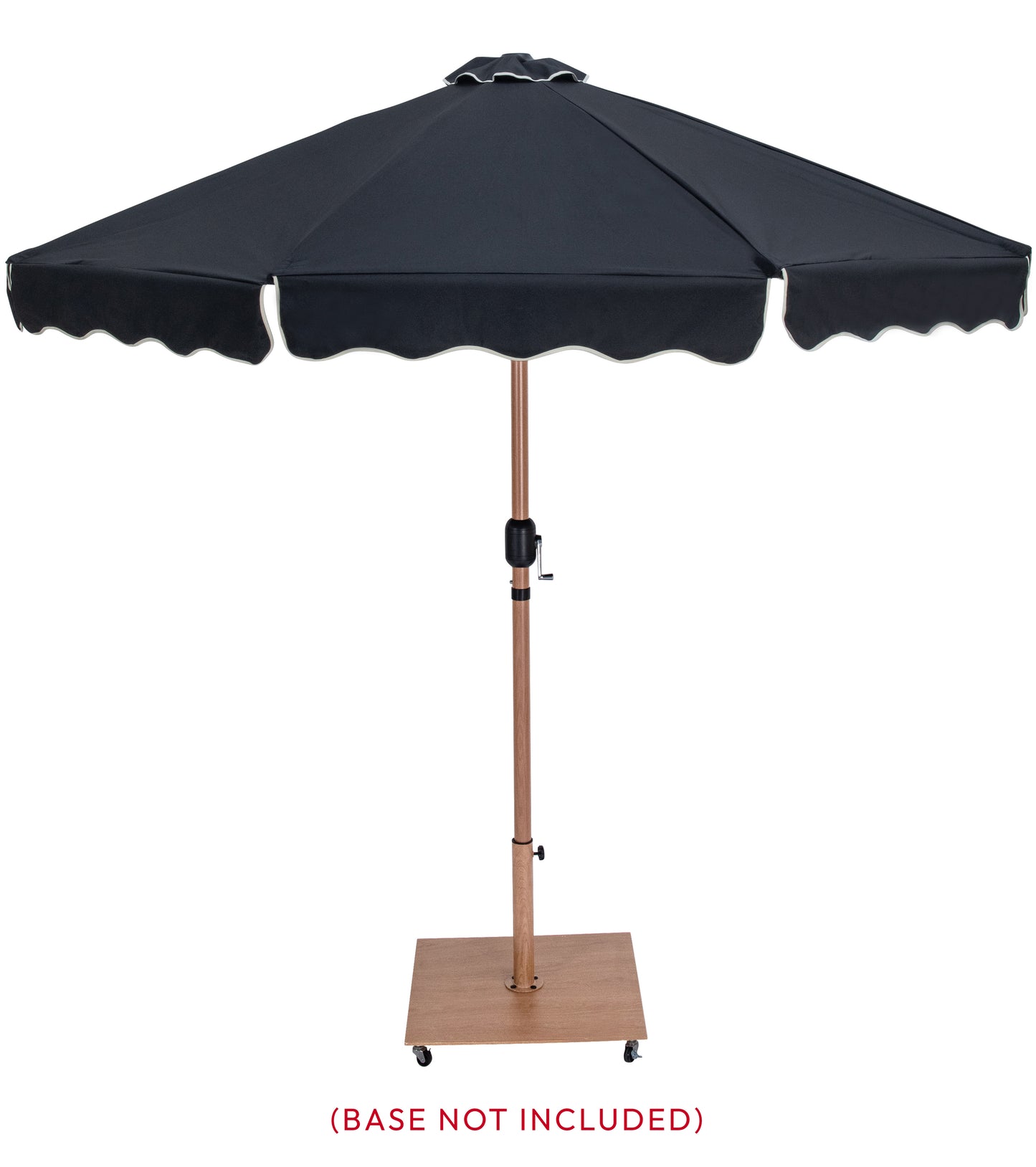 simba black with cream piping fabric patio umbrellas