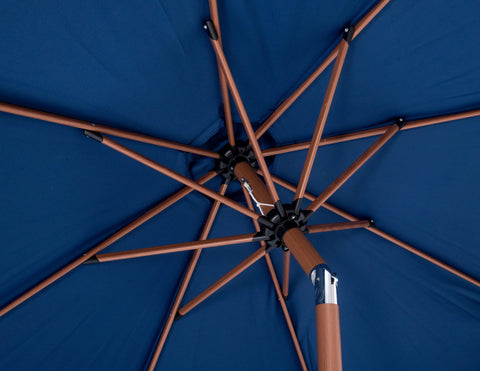Nova Navy Water Resistant Fabric And Aluminum Patio Umbrella with Base Set (Style 4)