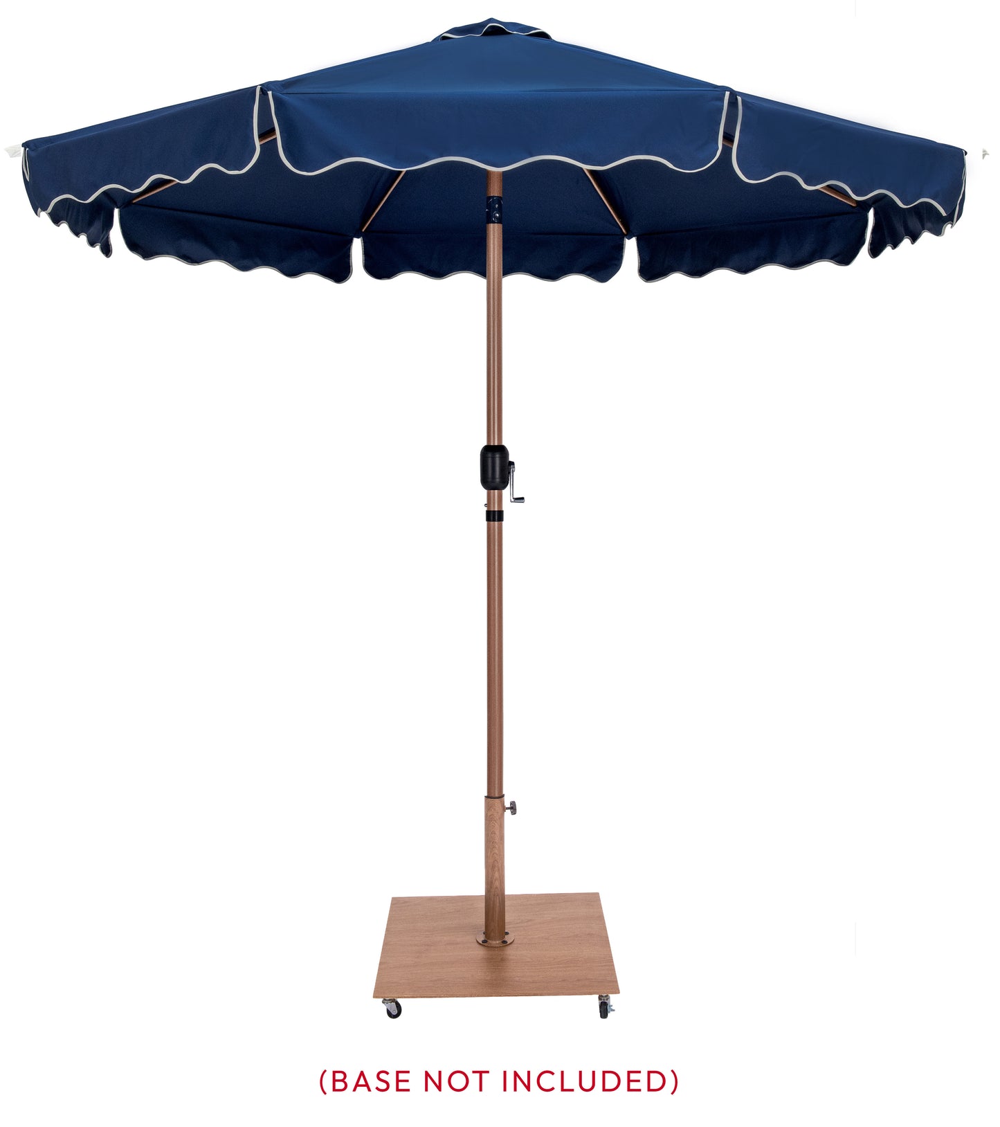 simba navy with cream piping fabric patio umbrellas