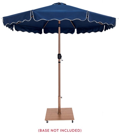 Simba Navy With Cream Piping Fabric Patio Umbrellas