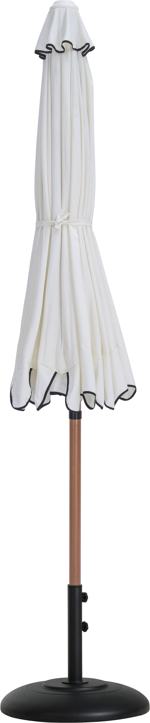 Nova White Water Resistant Fabric And Aluminum Patio Umbrella with Base Set (Style 4)