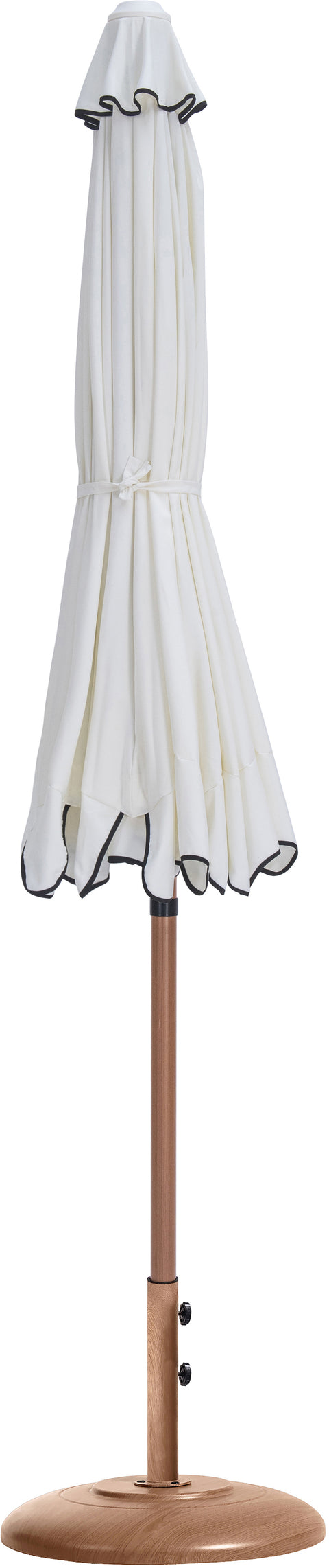 Nova White Water Resistant Fabric And Aluminum Patio Umbrella with Base Set (Style 5)
