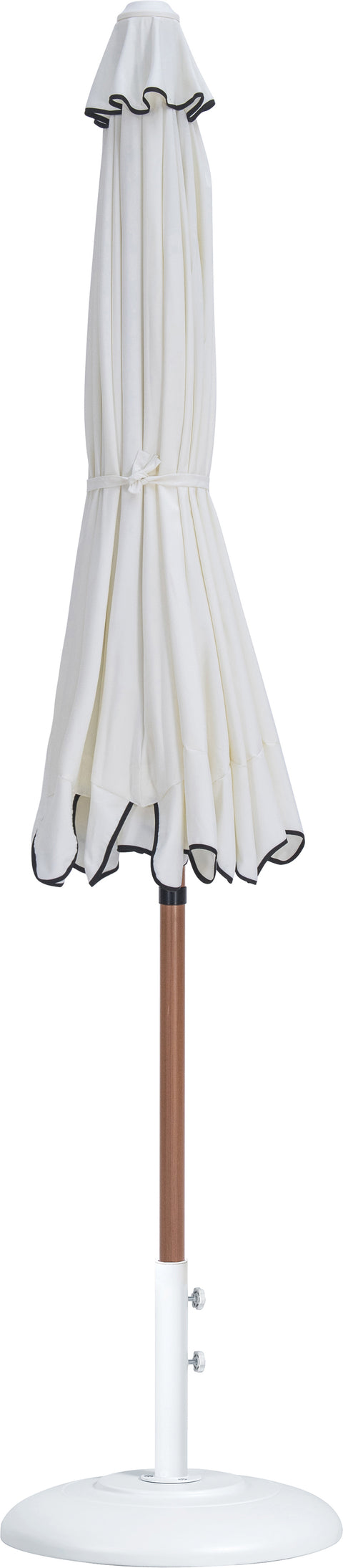 Nova White Water Resistant Fabric And Aluminum Patio Umbrella with Base Set (Style 6)