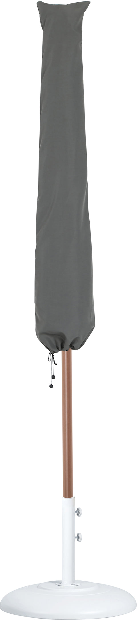 Nova White Water Resistant Fabric And Aluminum Patio Umbrella with Base Set (Style 6)