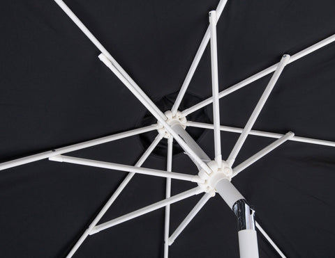 Nova Black Water Resistant Fabric And Aluminum Patio Umbrella with Base Set (Style 8)