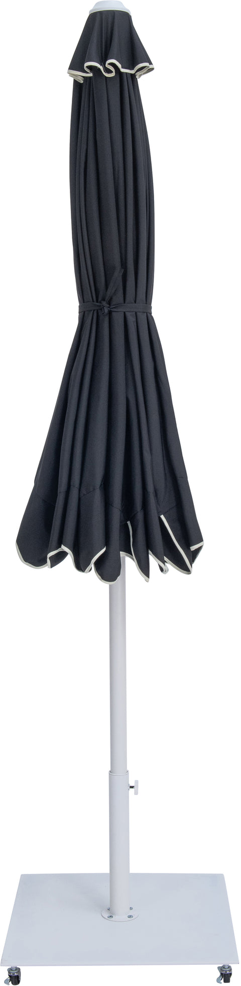 Nova Black Water Resistant Fabric And Aluminum Patio Umbrella with Base Set (Style 9)