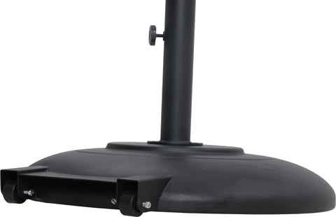 Nova Black Water Resistant Fabric And Aluminum Patio Umbrella with Base Set (Style 10)