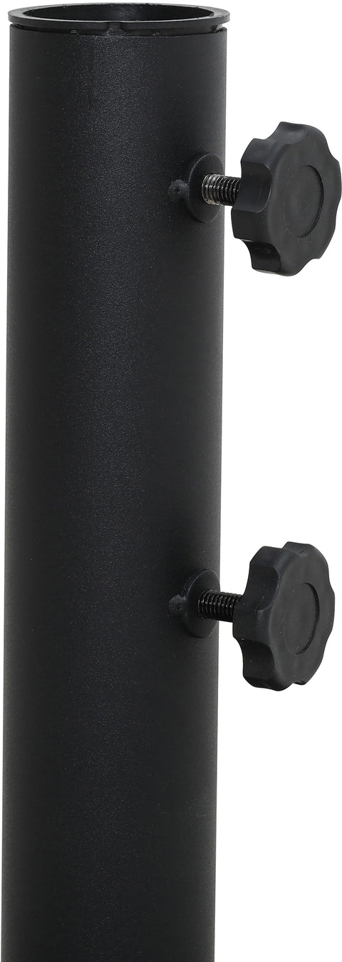 Nova Black Water Resistant Fabric And Aluminum Patio Umbrella with Base Set (Style 10)