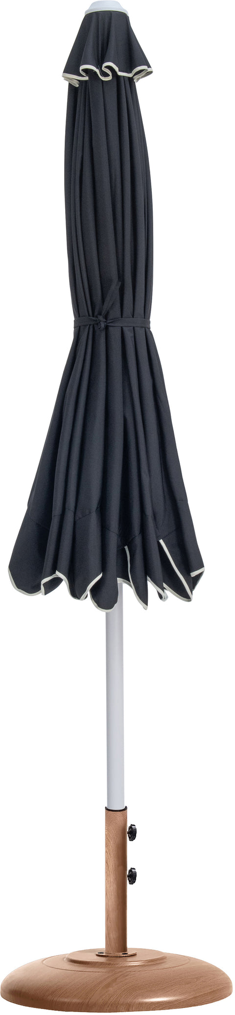 Nova Black Water Resistant Fabric And Aluminum Patio Umbrella with Base Set (Style 11)
