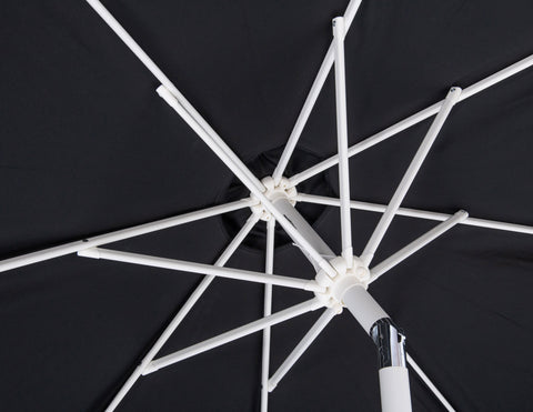 Nova Black Water Resistant Fabric And Aluminum Patio Umbrella with Base Set (Style 11)