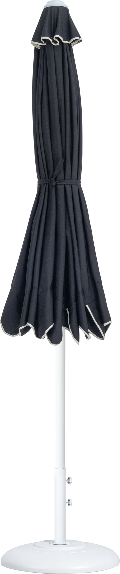 Nova Black Water Resistant Fabric And Aluminum Patio Umbrella with Base Set (Style 12)