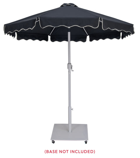 Nova Black Water Resistant Fabric And Aluminum Patio Umbrella, 1 Piece (Style 2)
