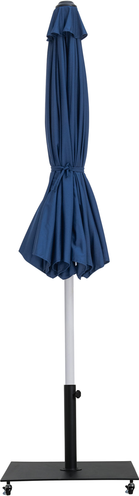 Nova Navy Water Resistant Fabric And Aluminum Patio Umbrella with Base Set (Style 7)