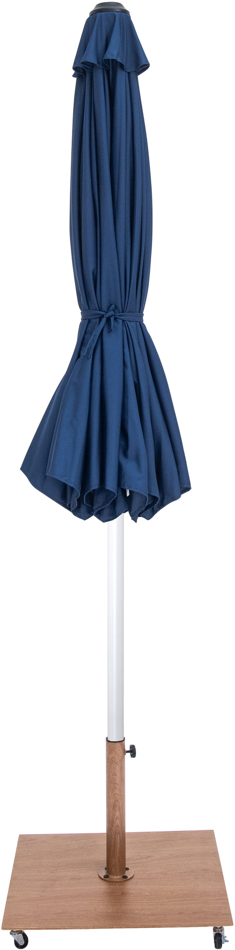 Nova Navy Water Resistant Fabric And Aluminum Patio Umbrella with Base Set (Style 8)