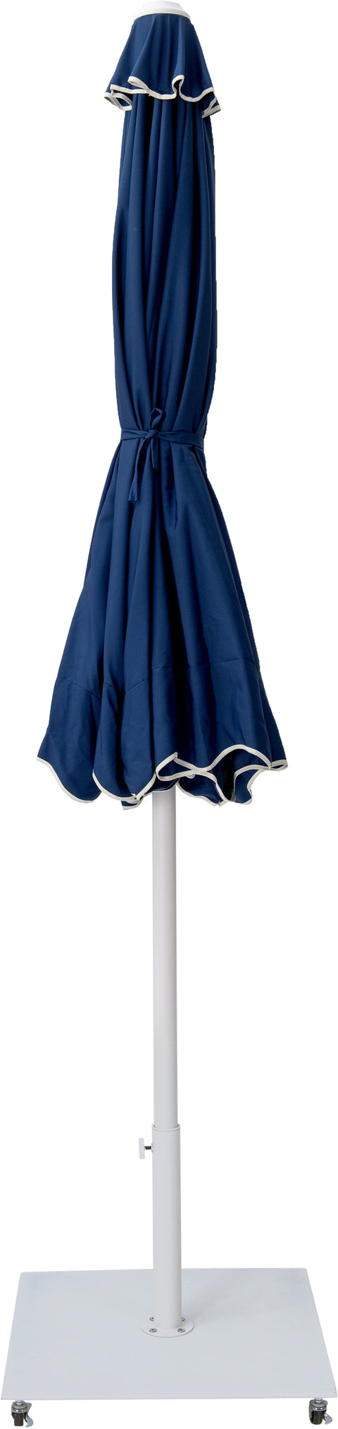 Nova Navy Water Resistant Fabric And Aluminum Patio Umbrella with Base Set (Style 9)