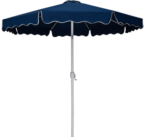 Nova Navy Water Resistant Fabric And Aluminum Patio Umbrella with Base Set (Style 9)