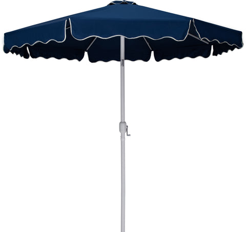 Nova Navy Water Resistant Fabric And Aluminum Patio Umbrella with Base Set (Style 10)